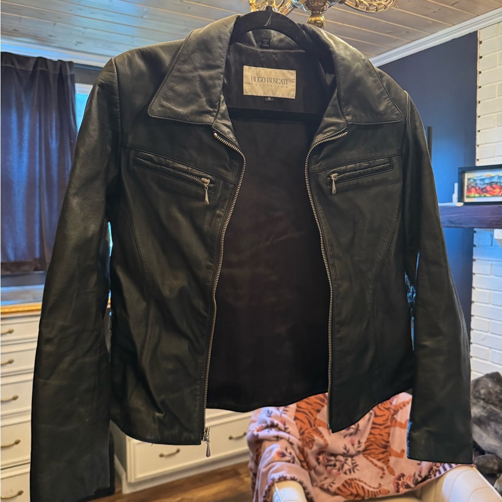 Hugo Buscati Black Leather Jacket